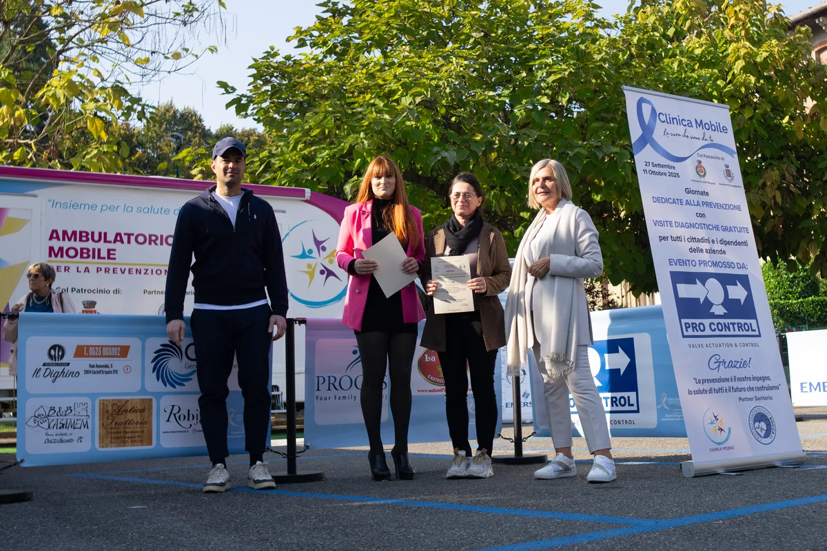 Gruppo dei partner dell'evento di prevenzione a Castell'Arquato