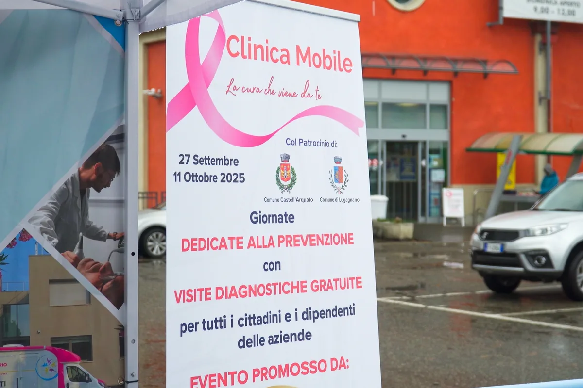 Presentazione della giornata di prevenzione allo stand di Lugagnano