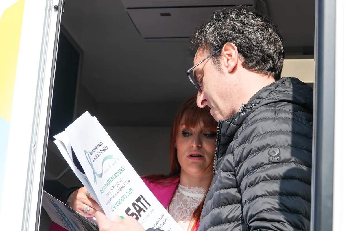 Accoglienza e registrazione dei dipendenti alla giornata di prevenzione a SATI Group